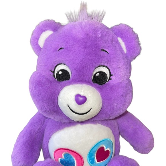 2020 Basic Fun Purple Care Bears Lollipop Share Bear Plush Stuffed Animal 14" - Picture 2 of 6